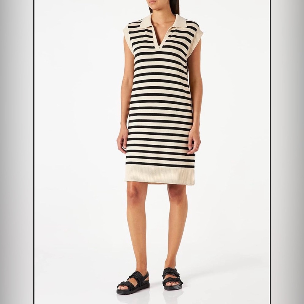 Part Two Puccapw Pullover Striped Sleeveless Knit Dress